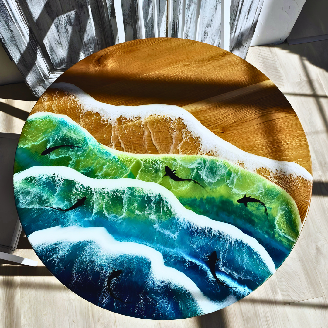 Deep sea effect Coffee Resin Table