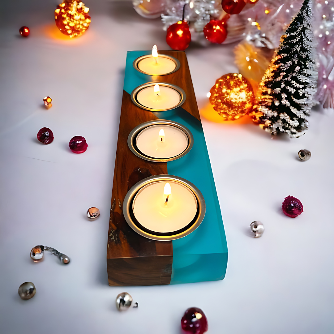 Solid Epoxy Tea Light Holder