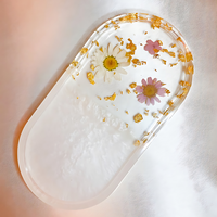 Pressed Flowers Epoxy Jewelry Tray thumbnail