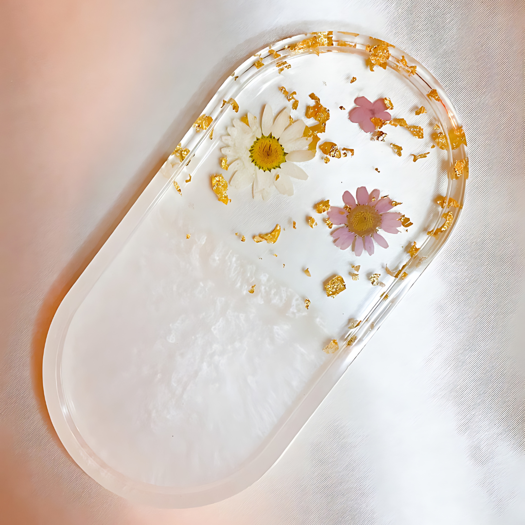 Pressed Flowers Epoxy Jewelry Tray