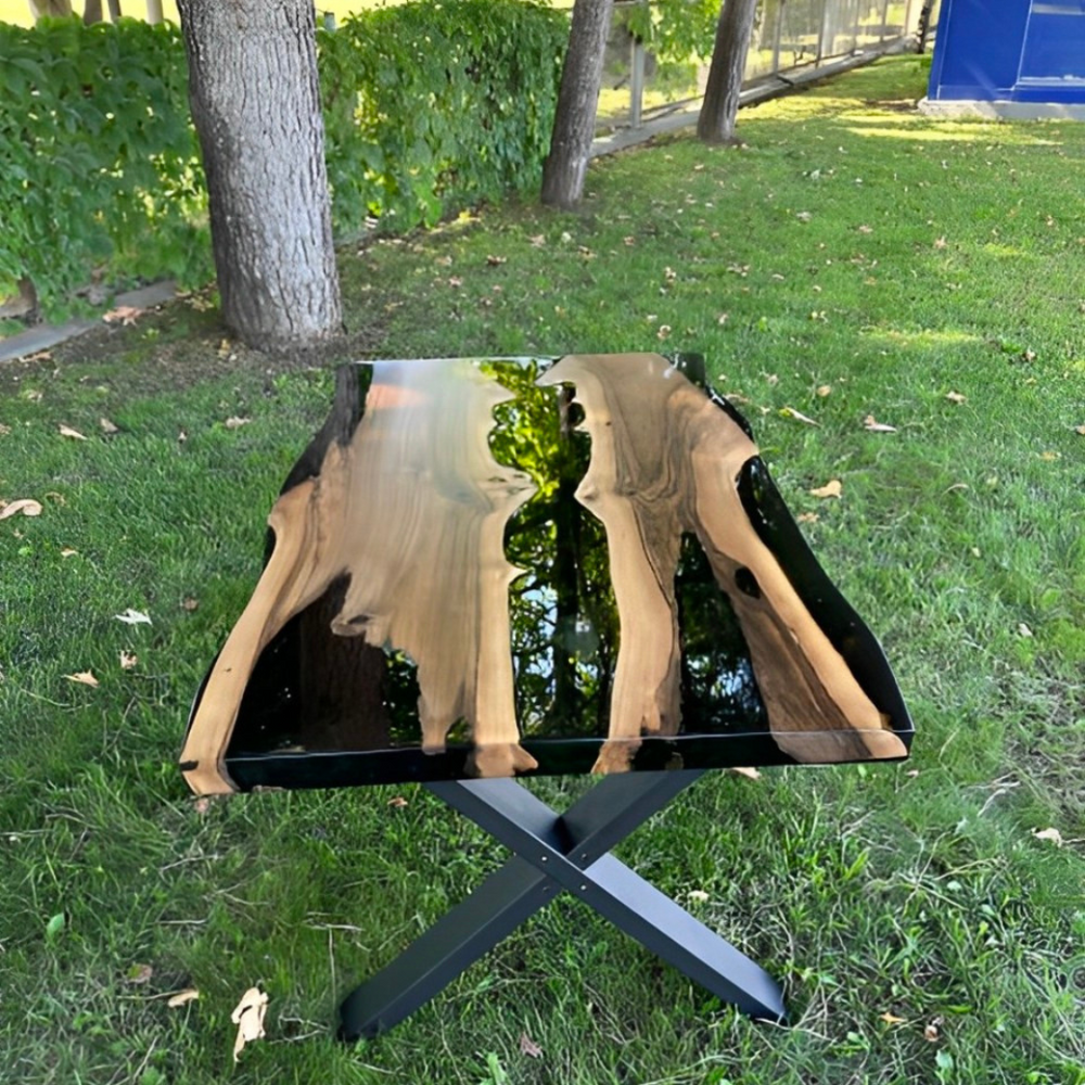 Walnut Epoxy Dining Table