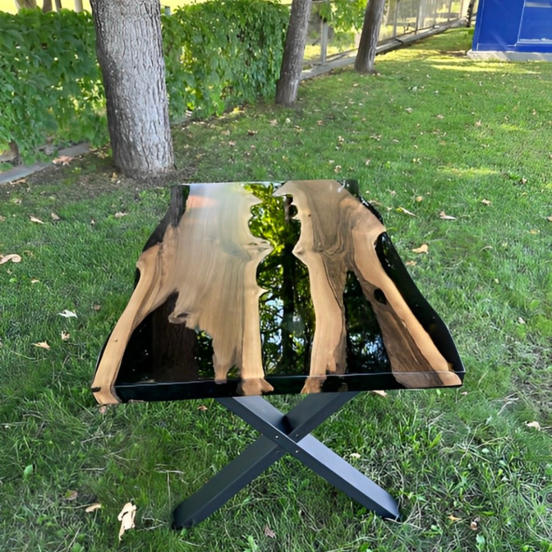 Walnut Epoxy Dining Table