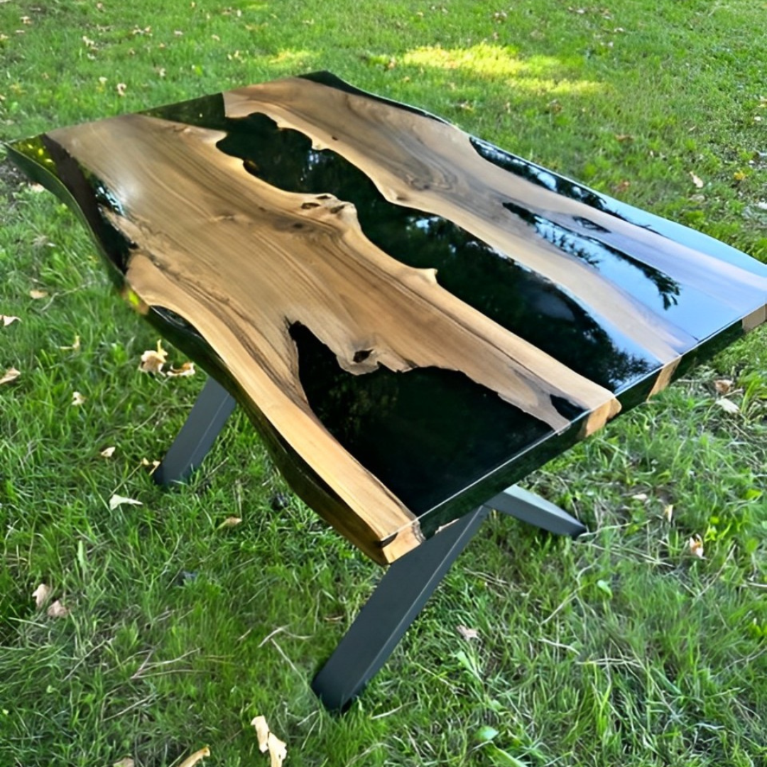 Walnut Epoxy Dining Table