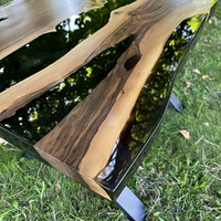 Walnut Epoxy Dining Table thumbnail