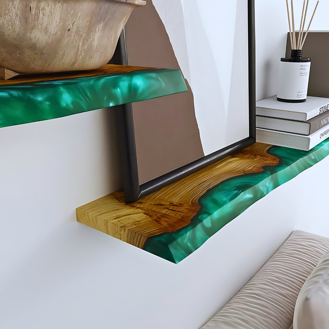 Live Edge Epoxy Resin Shelves