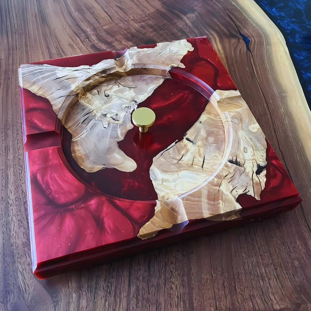 Dark Metallic Colors Epoxy Ashtray