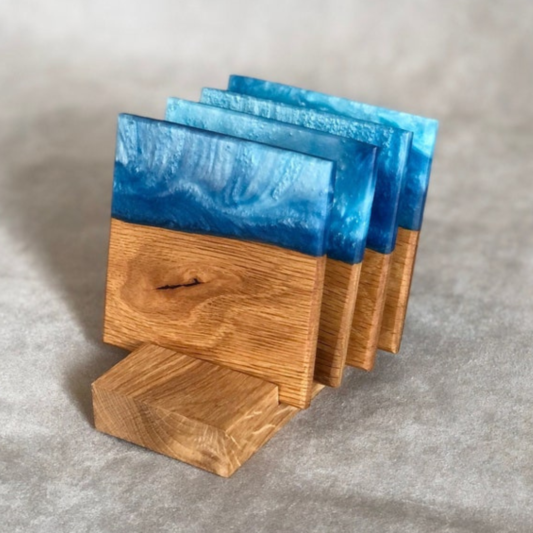 Epoxy Coasters Ocean Theme