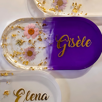 Floral Purple Resin Tray thumbnail