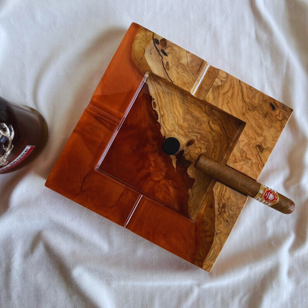 Dark Metallic Colors Epoxy Ashtray