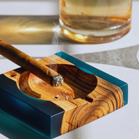 Island Paradise Wood And Epoxy Ashtray thumbnail