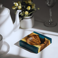 Island Paradise Wood And Epoxy Ashtray thumbnail