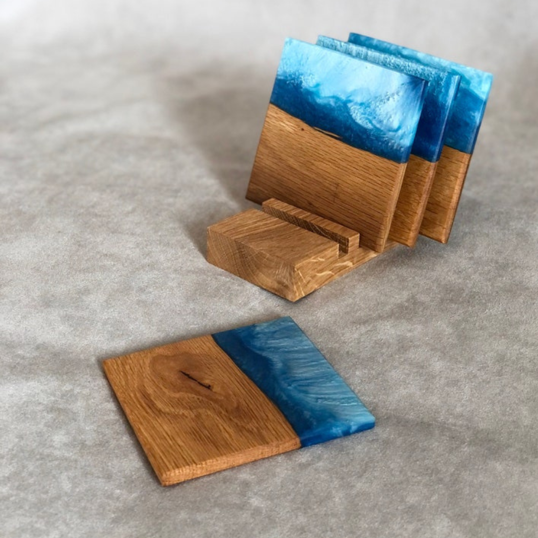 Epoxy Coasters Ocean Theme