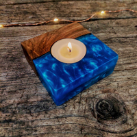 Walnut Epoxy Tea Light Holder thumbnail