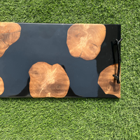 Matte Black Olive Wood Tray thumbnail