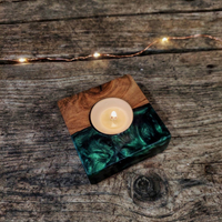 Walnut Epoxy Tea Light Holder thumbnail