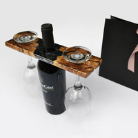 Olive wood Epoxy Resin Wine Glass Holder thumbnail