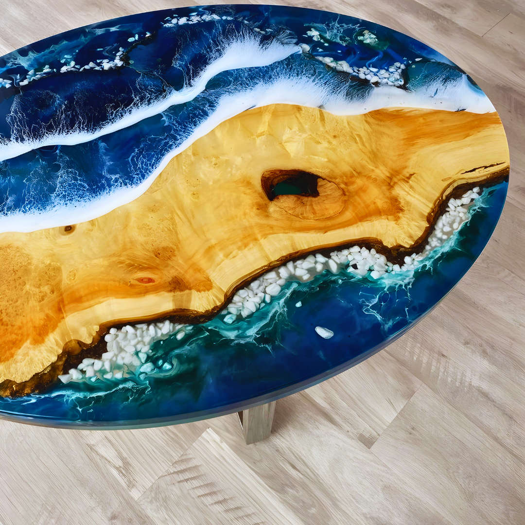 Beach Theme Epoxy Resin Tables