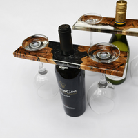 Olive wood Epoxy Resin Wine Glass Holder thumbnail
