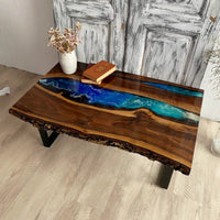 live edge Epoxy Resin Table top thumbnail