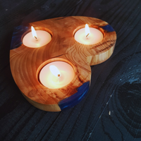 Heart shaped Epoxy Tea Light Holder thumbnail