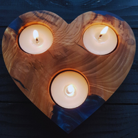 Heart shaped Epoxy Tea Light Holder thumbnail