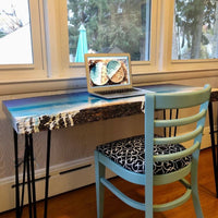 Epoxy Ocean Resin Console Table thumbnail