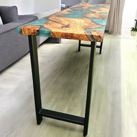 Epoxy And Wood River Console Table thumbnail