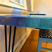 Epoxy Ocean Resin Console Table thumbnail