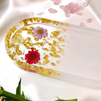 Pressed Flowers Epoxy Jewelry Tray thumbnail