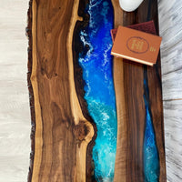 live edge Epoxy Resin Table top thumbnail