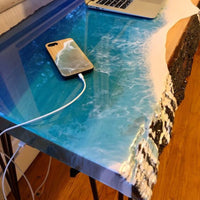 Epoxy Ocean Resin Console Table thumbnail