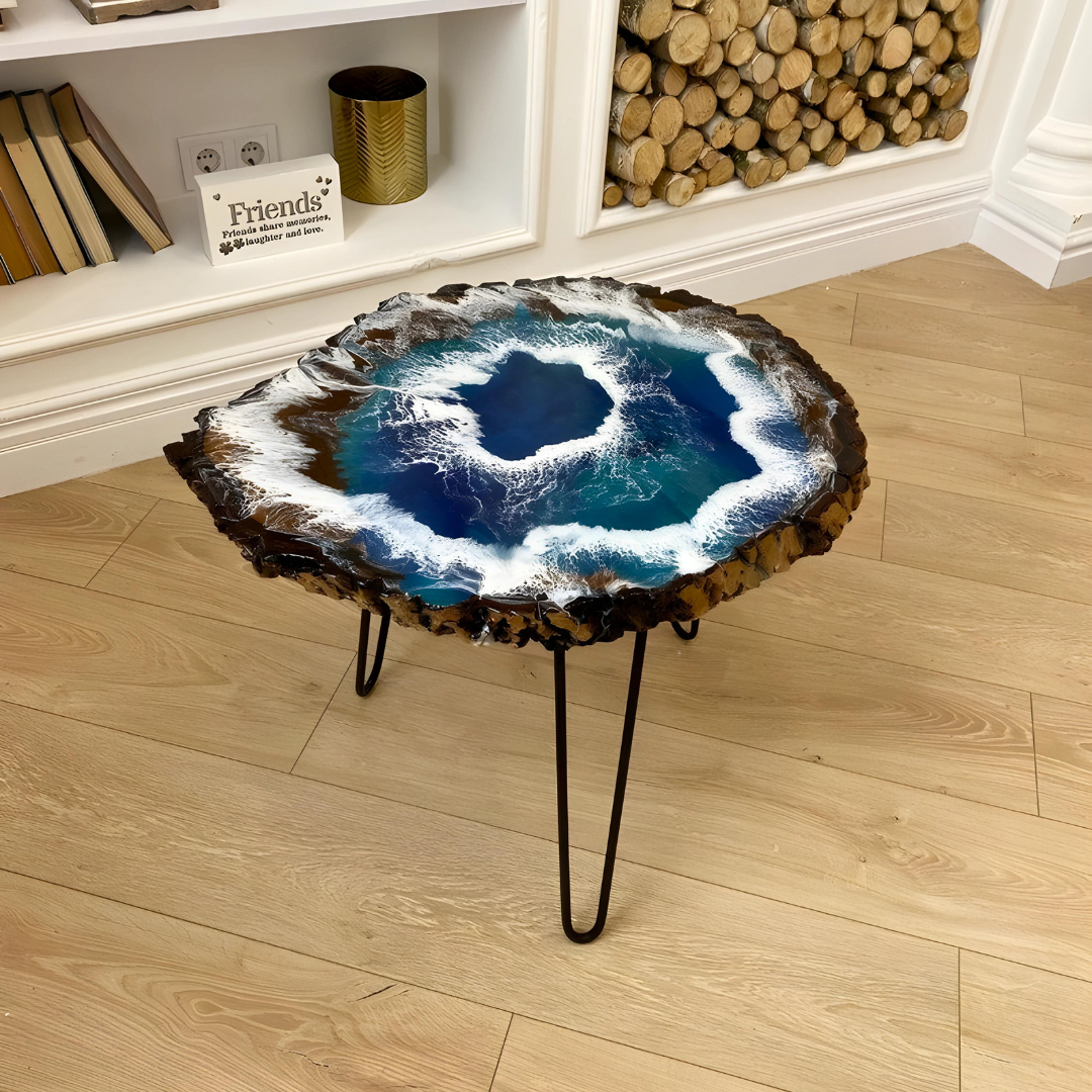 Mystic Blue Epoxy River Tables