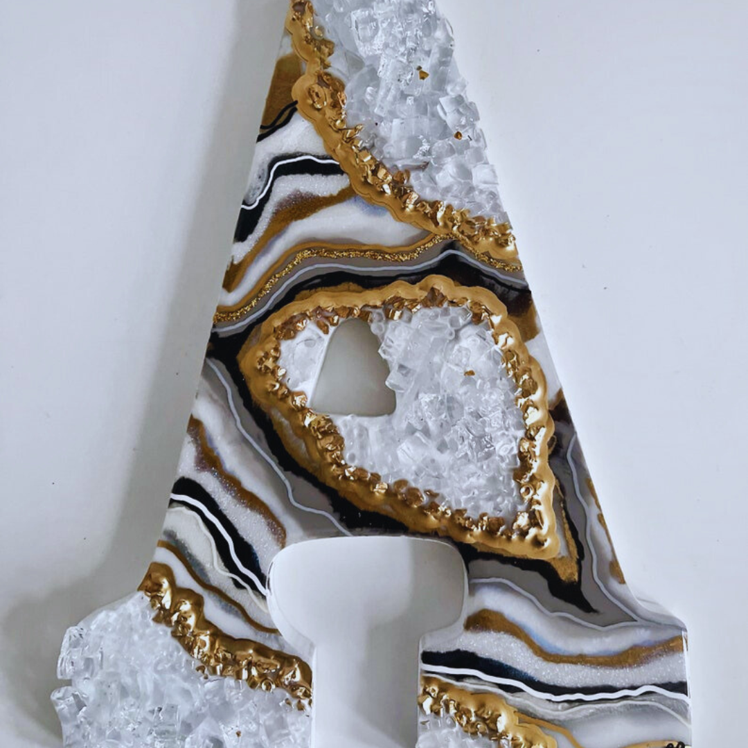 Crystal Cove Geode Resin Letters