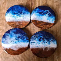 Wood & Resin Ocean Coaster Set thumbnail