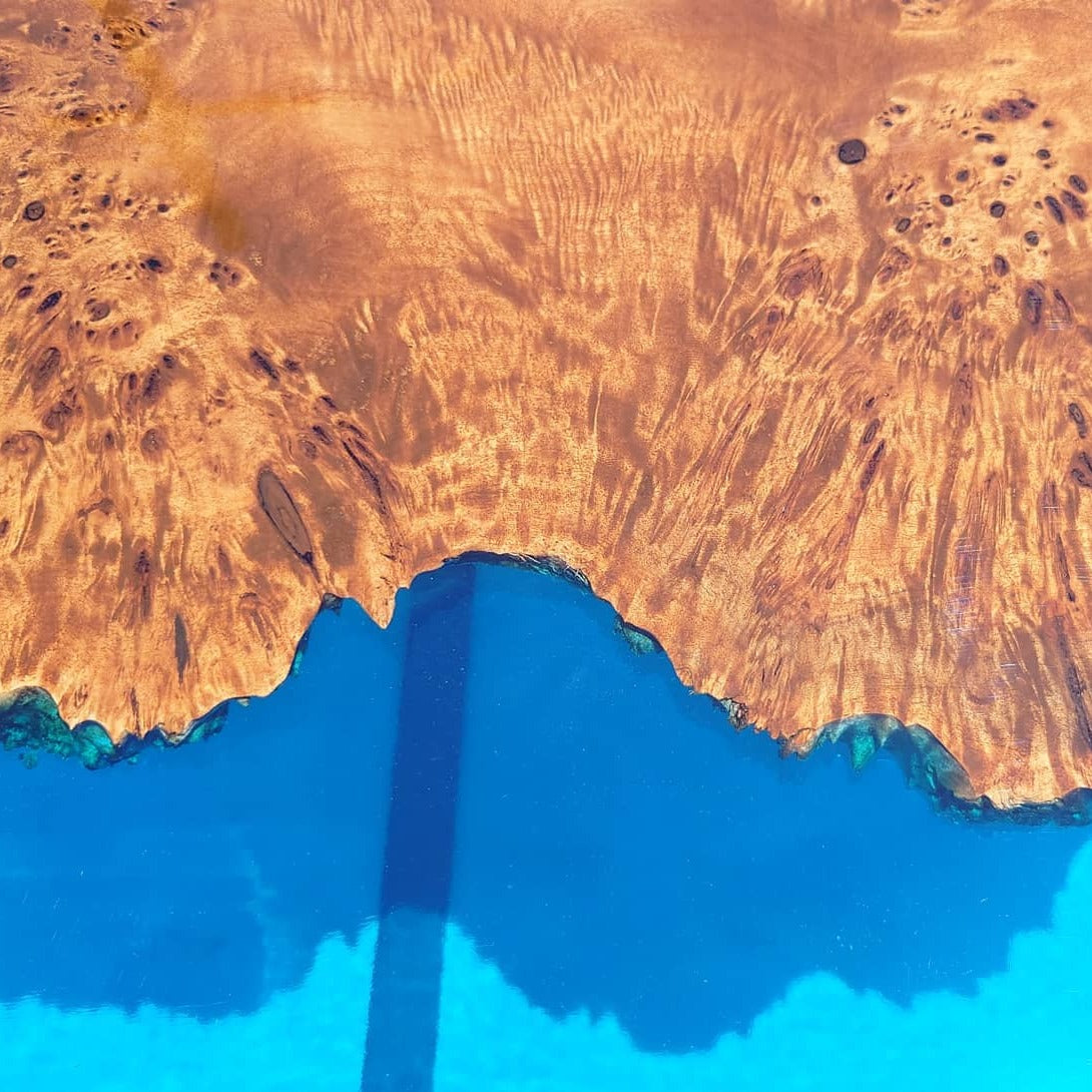 Blue Resin River Table