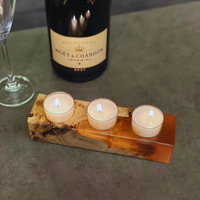 Burl Poplar Wood And Epoxy Tealight Holder thumbnail