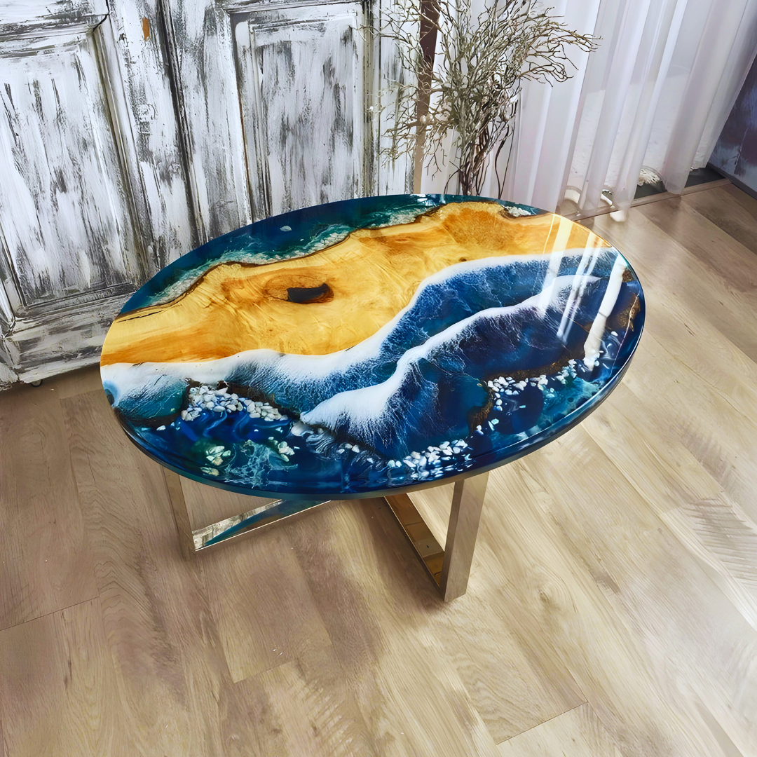 Beach Theme Epoxy Resin Tables