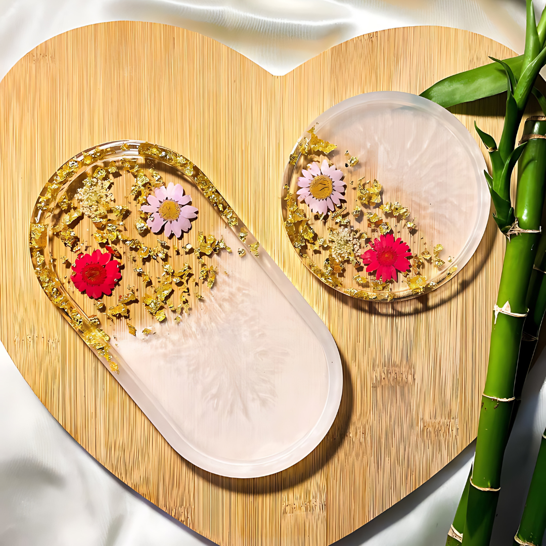 Pressed Flowers Epoxy Jewelry Tray