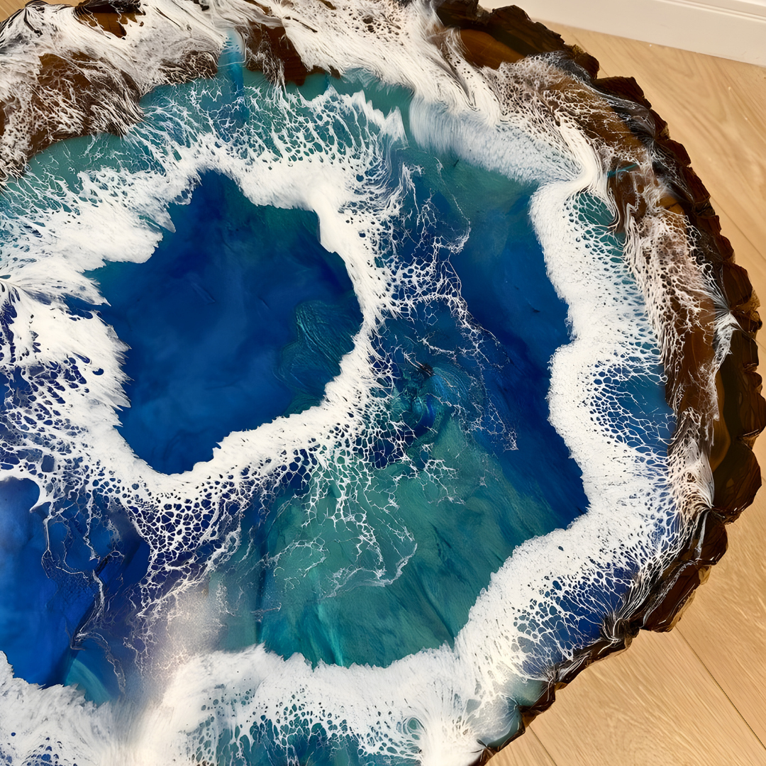 Mystic Blue Epoxy River Tables