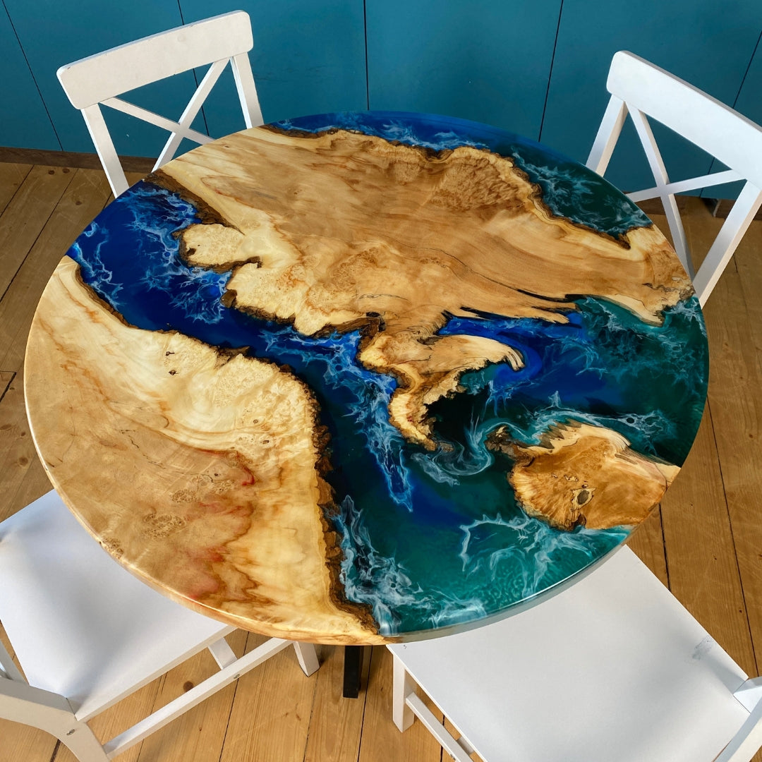 Epoxy Wave Effect Coffee Table