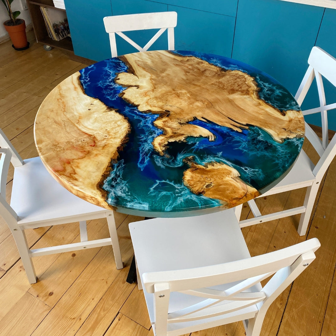 Epoxy Wave Effect Coffee Table