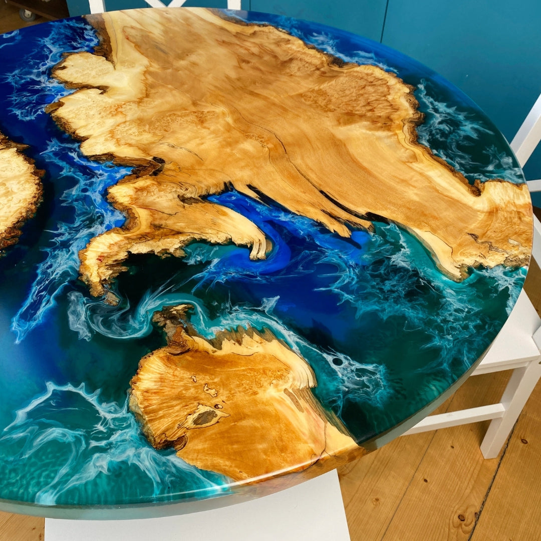 Epoxy Wave Effect Coffee Table