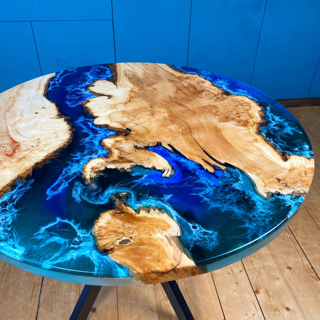 Epoxy Wave Effect Coffee Table