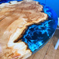 Epoxy Wave Effect Coffee Table thumbnail