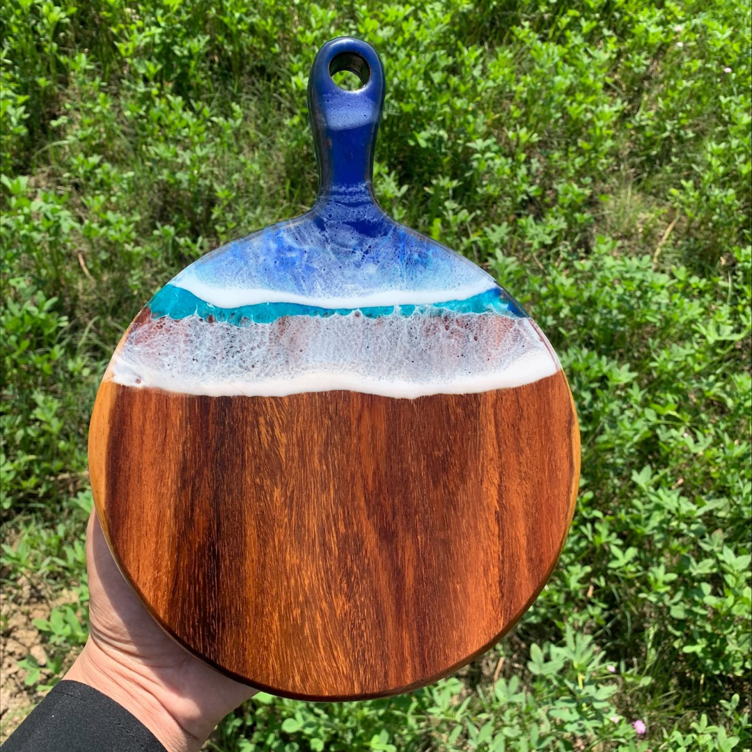 Epoxy Personalized Ocean Cutting Board