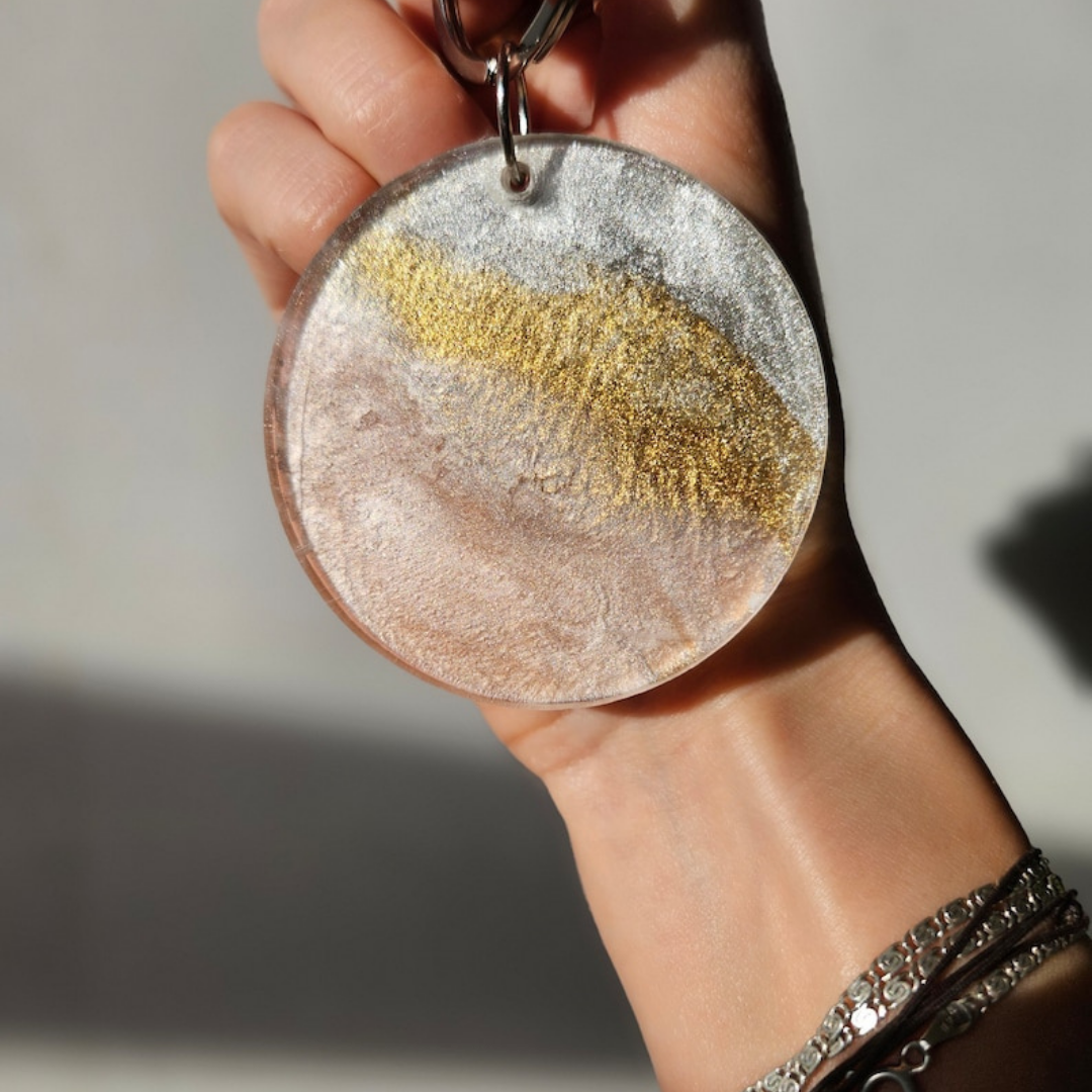 Glamour Geode Epoxy Keyrings