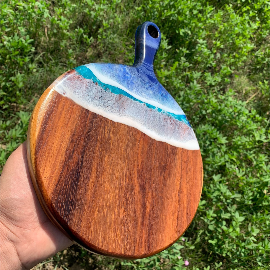 Epoxy Personalized Ocean Cutting Board