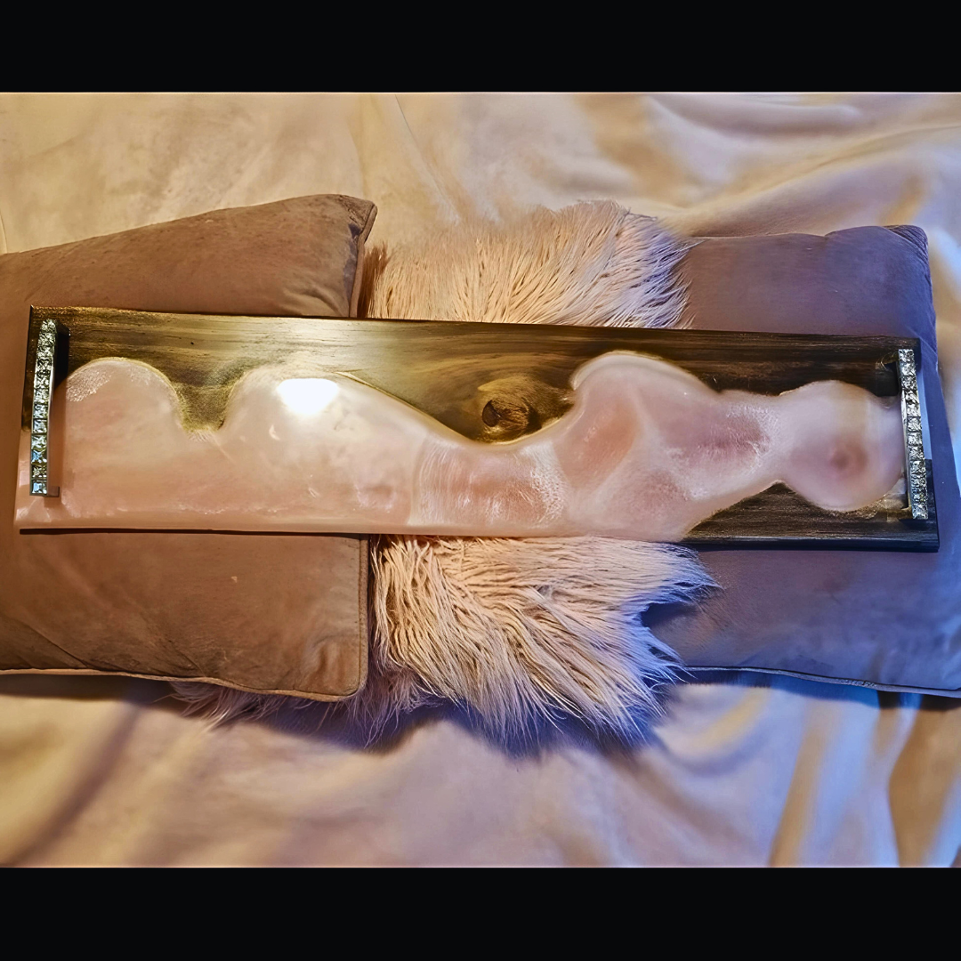 Moonlit Glow Epoxy Bathtub Tray