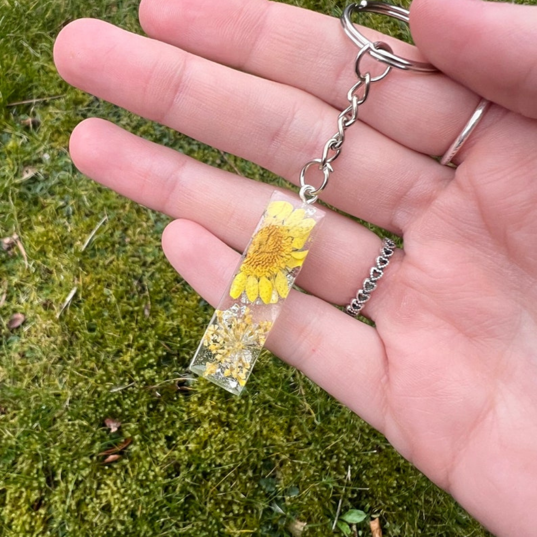 Personalized Initials Resin Keyring