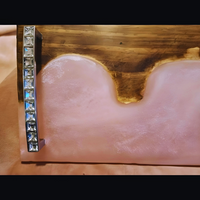 Moonlit Glow Epoxy Bathtub Tray thumbnail